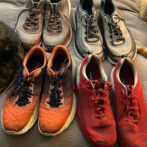 4 pairs size assorted Hoka running shoe